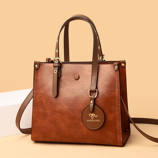 Price 9.95 USD- Weight 820g Oil Wax Cowhide Commuter Elegant Women Bag