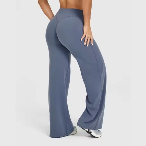 NCLAGEN Straight-Leg Pants Ultra Soft Butter Fabric Women's Mid-Waist Yoga Pants GYM Naked Feel Pilates Running Sport Trousers